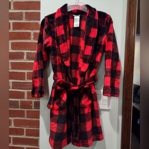 Childs Robe, 8-10, Red And Black, Like New